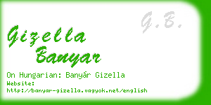 gizella banyar business card